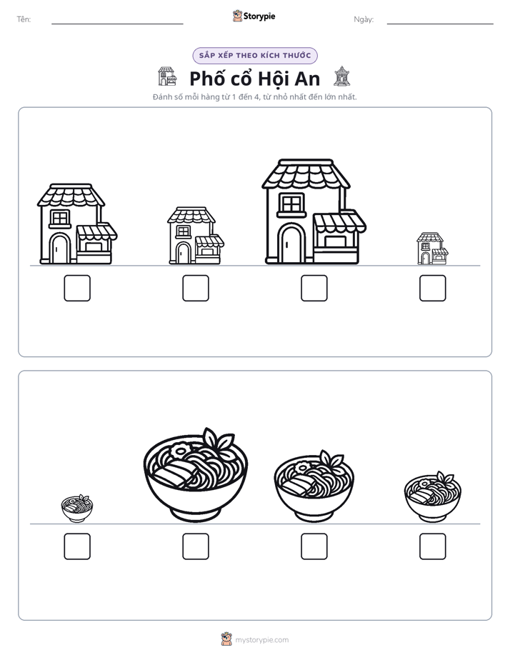 Thứ Tự Kích Thước