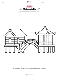 Mekongdelta druckbare Arbeitsblatt Vorschau