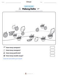 Mekong Delta printable worksheet preview