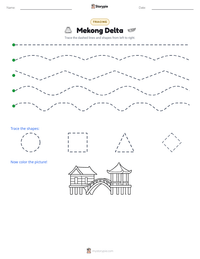 Mekong Delta printable worksheet preview