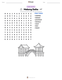 Mekong Delta printable worksheet preview