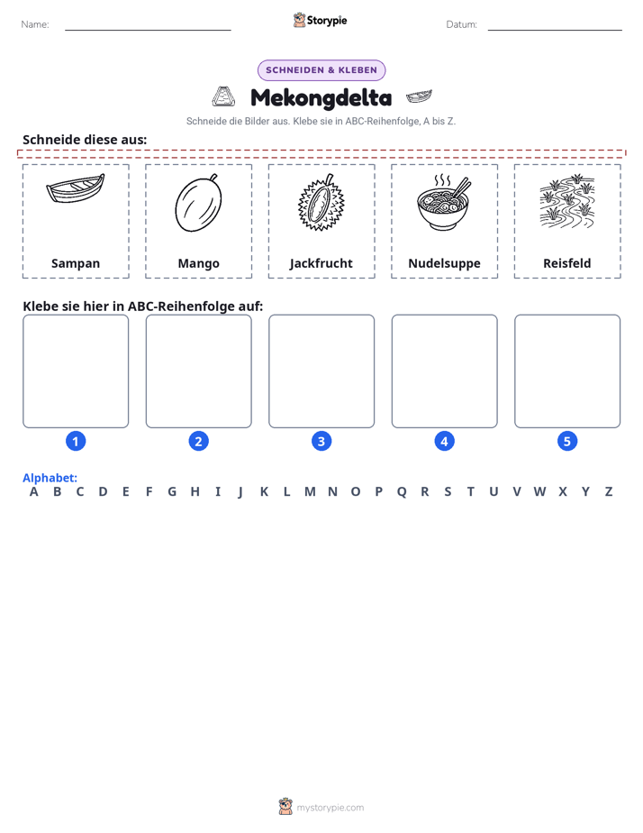 Schneiden & Einfügen Alphabet