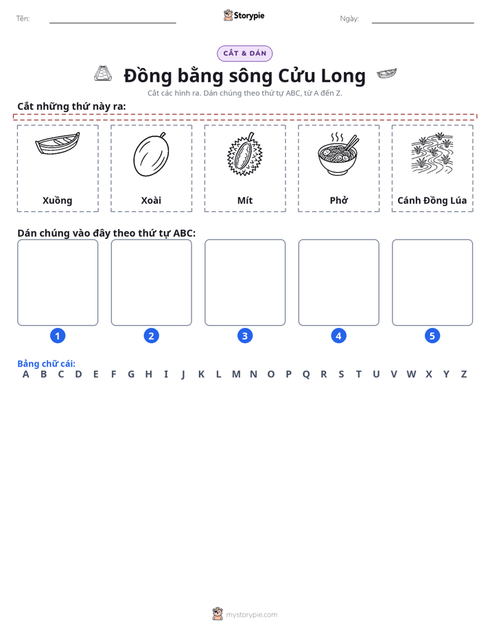 Cắt & Dán Chữ Cái