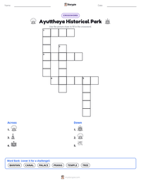 Ayutthaya Historical Park printable worksheet preview