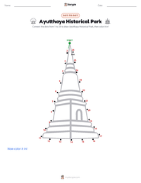 Ayutthaya Historical Park printable worksheet preview