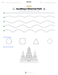 Ayutthaya Historical Park printable worksheet preview
