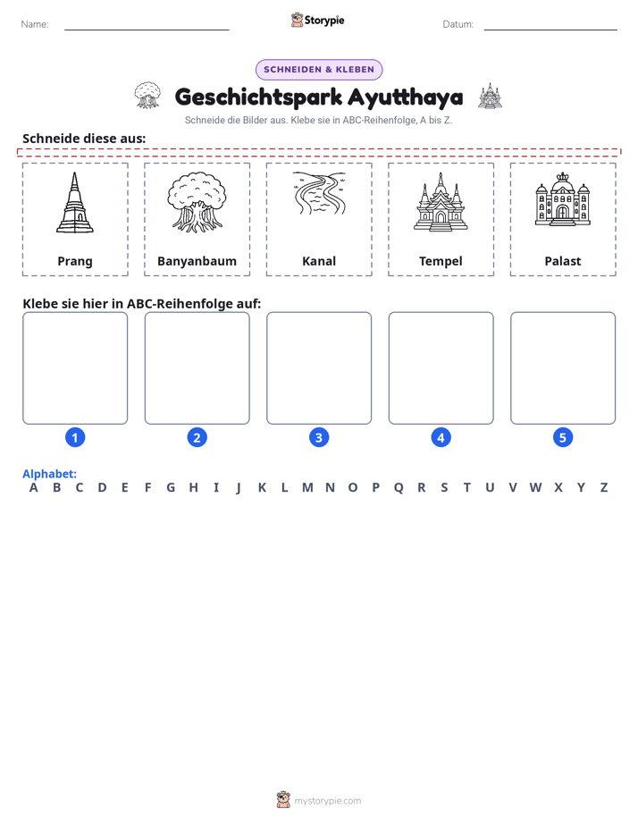 Schneiden & Einfügen Alphabet
