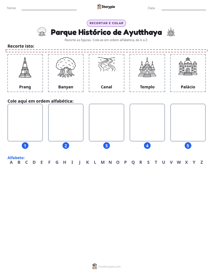 Recortar & Colar Alfabeto