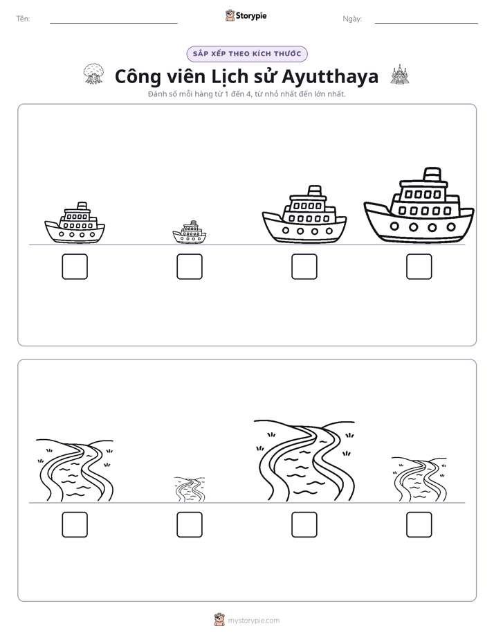 Thứ Tự Kích Thước