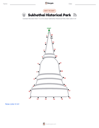 Sukhothai Historical Park printable worksheet preview