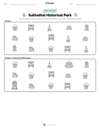 Sukhothai Historical Park printable worksheet preview