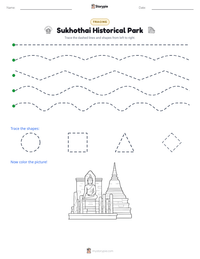 Sukhothai Historical Park printable worksheet preview