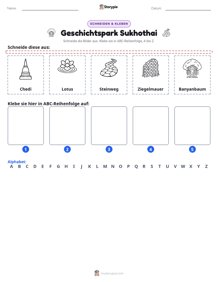 Schneiden & Einfügen Alphabet