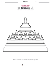 Borobudur printable worksheet preview