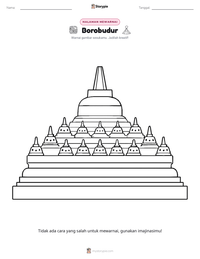 Prabaca lembar kerja cetak Borobudur