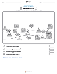 Borobudur printable worksheet preview