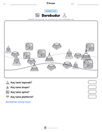 Borobudur yazdırılabilir çalışma sayfası önizlemesi
