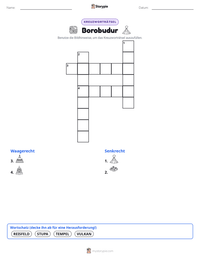 Borobudur druckbare Arbeitsblatt Vorschau