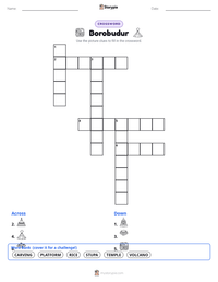 Borobudur printable worksheet preview