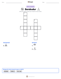 Aperçu de la feuille de travail imprimable Borobudur