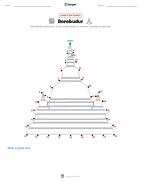 Borobudur druckbare Arbeitsblatt Vorschau