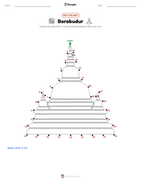 Borobudur printable worksheet preview