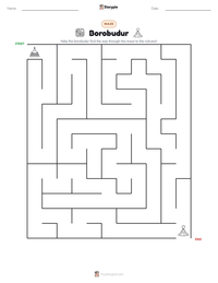 Borobudur printable worksheet preview