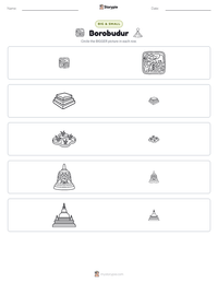 Borobudur printable worksheet preview