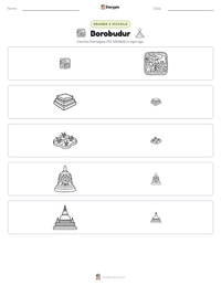 Anteprima della scheda stampabile di Borobudur