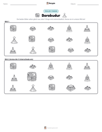 Borobudur druckbare Arbeitsblatt Vorschau