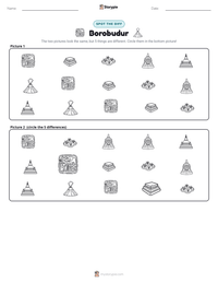 Borobudur printable worksheet preview