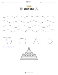 Borobudur printable worksheet preview