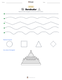 Anteprima della scheda stampabile di Borobudur