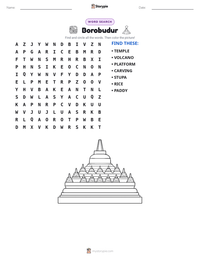 Borobudur printable worksheet preview