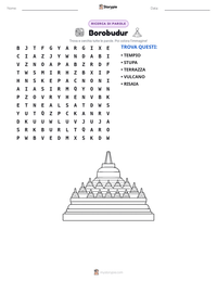Anteprima della scheda stampabile di Borobudur
