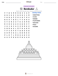 Podgląd drukowalnego arkusza ćwiczeń Borobudur