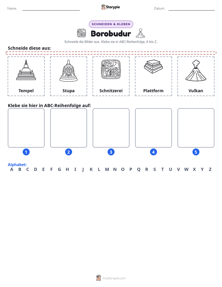 Schneiden & Einfügen Alphabet