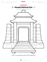 Komodo National Park printable worksheet preview