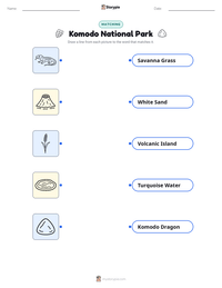 Komodo National Park printable worksheet preview