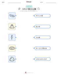 コモド国立公園 の印刷可能ワークシートプレビュー