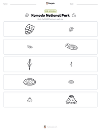 Komodo National Park printable worksheet preview