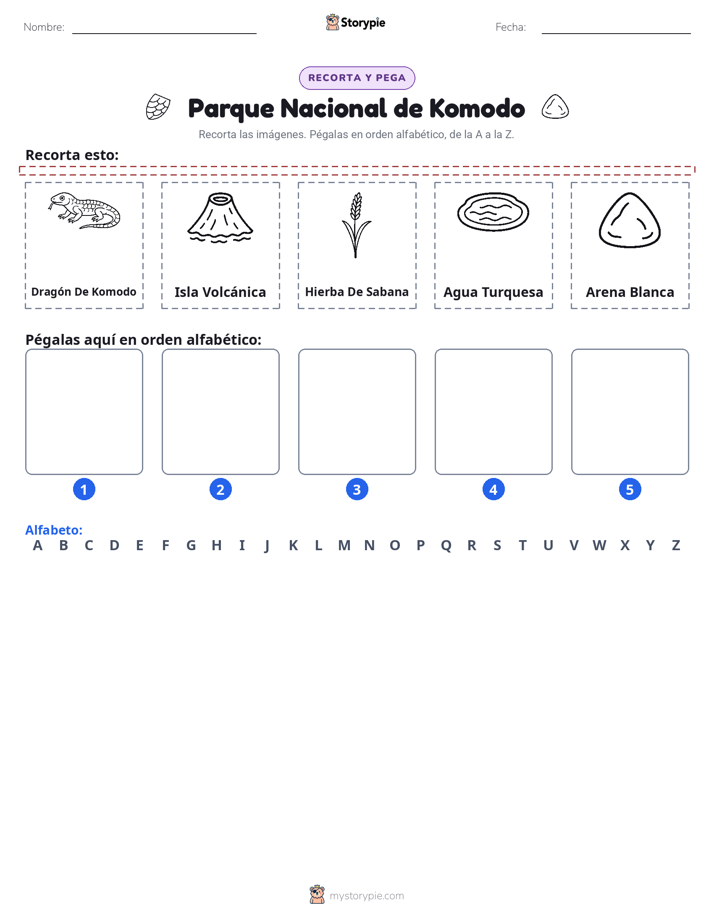 Cortar y Pegar el Alfabeto