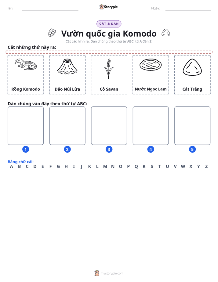 Cắt & Dán Chữ Cái