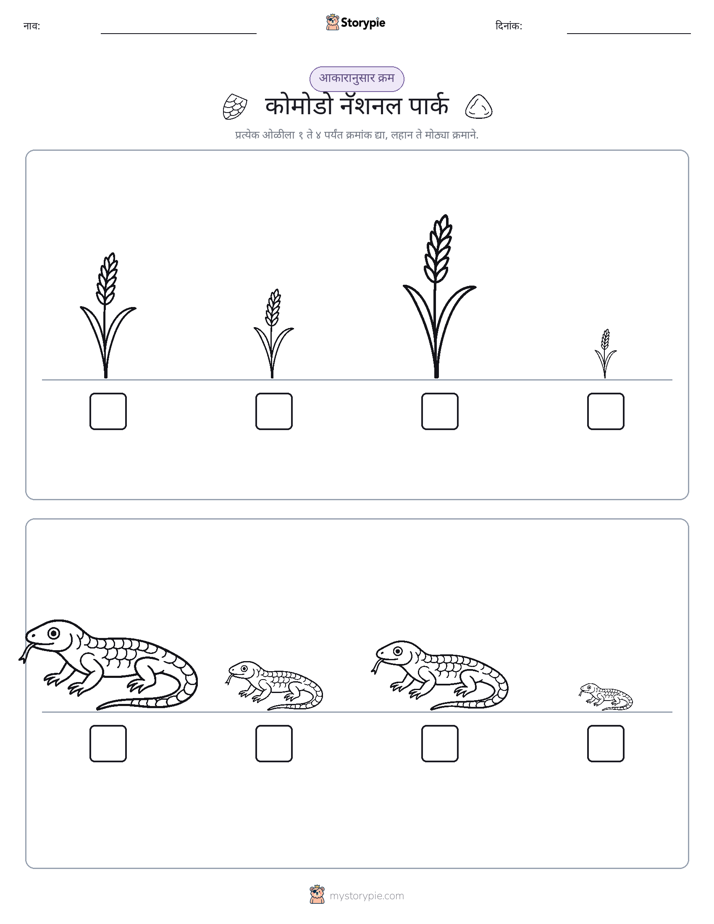 आकार क्रम