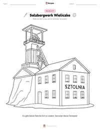 Salzbergwerk Wieliczka druckbare Arbeitsblatt Vorschau