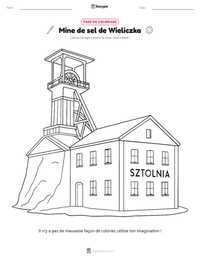 Aperçu de la feuille de travail imprimable Mine de sel de Wieliczka