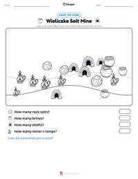 Wieliczka Salt Mine printable worksheet preview