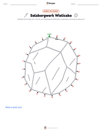 Salzbergwerk Wieliczka druckbare Arbeitsblatt Vorschau