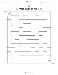 Wieliczka Salt Mine printable worksheet preview