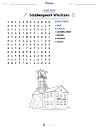 Salzbergwerk Wieliczka druckbare Arbeitsblatt Vorschau